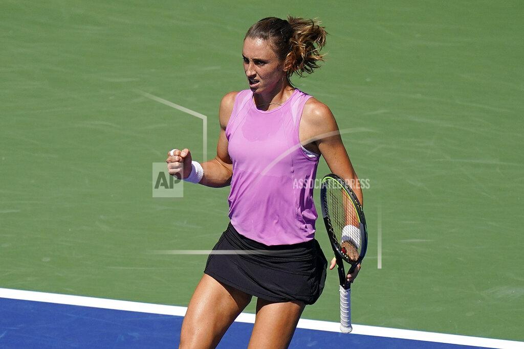Seth Wenig Petra Martic, of Croatia, reacts during a match against Varvara Gracheva, of Russia, during the third round of the US Open tennis championships, Friday, Sept. 4, 2020, in New York. (AP Photo/Seth Wenig)