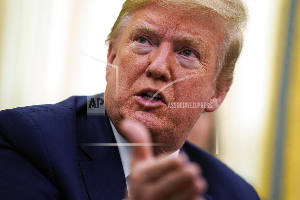 President Donald Trump speaks during an event to sign a proclamation in honor of World Nurses Day, in the Oval Office of the White House, Wednesday, May 6, 2020, in Washington. (AP Photo/Evan Vucci)