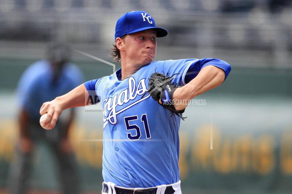 Orlin Wagner Kansas City Royals starting pitcher Brady Singer delivers to a Minnesota Twins batter during the first inning of a baseball game at Kauffman Stadium in Kansas City, Mo., Sunday, Aug. 9, 2020. (AP Photo/Orlin Wagner)