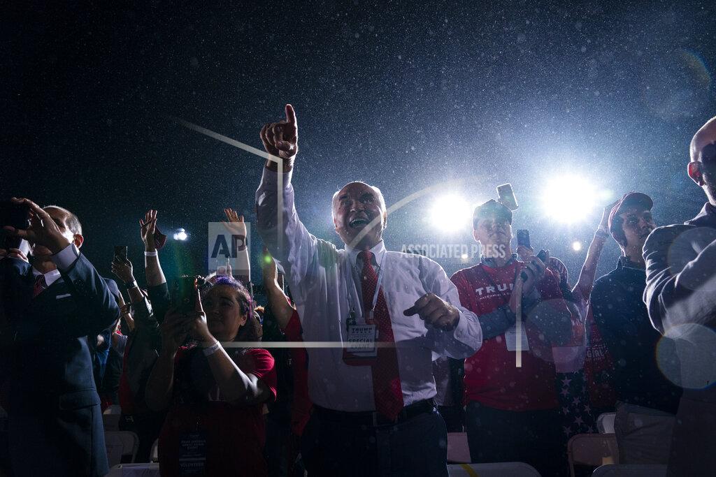 Evan Vucci Supporters of President Donald Trump cheer as he arrives for a campaign rally at Harrisburg International Airport, Saturday, Sept. 26, 2020, in Middletown, Pa. (AP Photo/Evan Vucci)