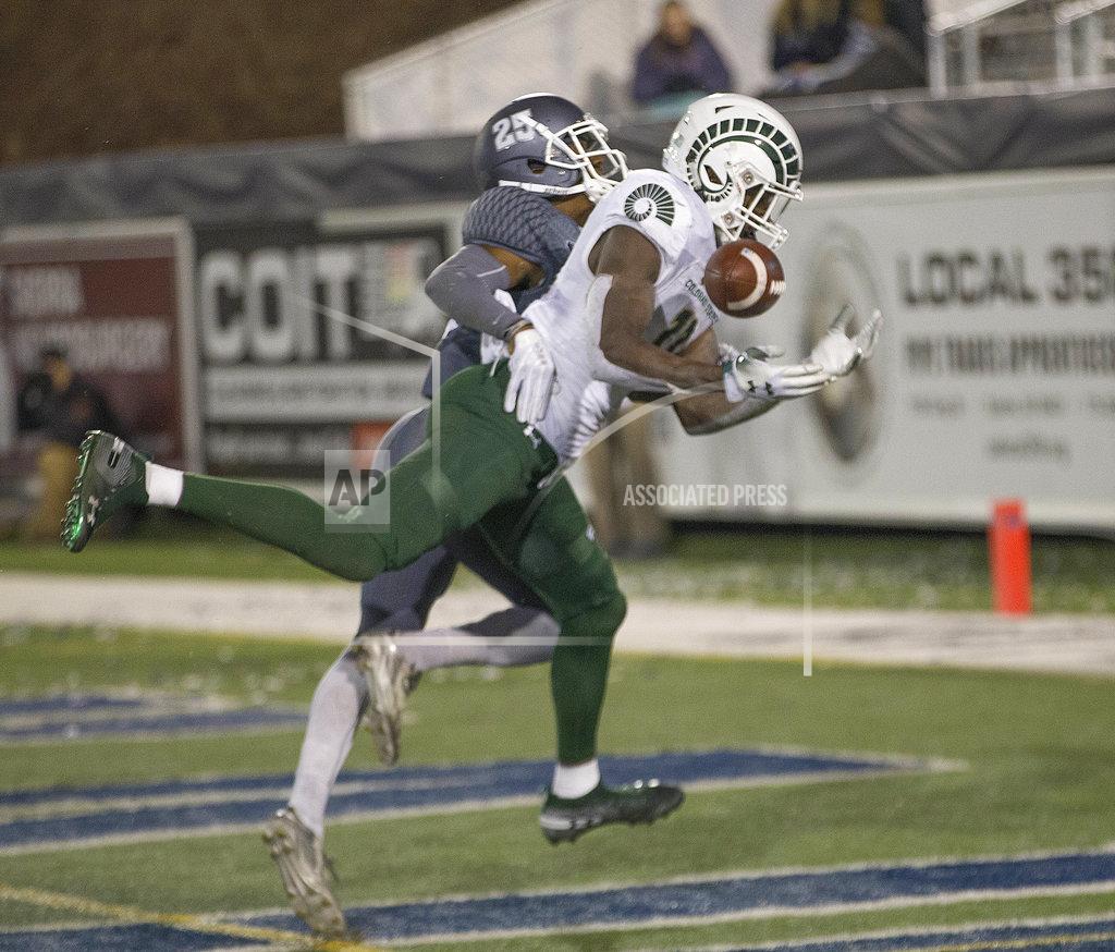Tom R. Smedes Colorado State wide receiver Preston Williams (11) make the catch for a touchdown against Nevada in the second half of an NCAA college football game in Reno, Nev., Saturday, Nov. 10, 2018. (AP Photo/Tom R. Smedes)