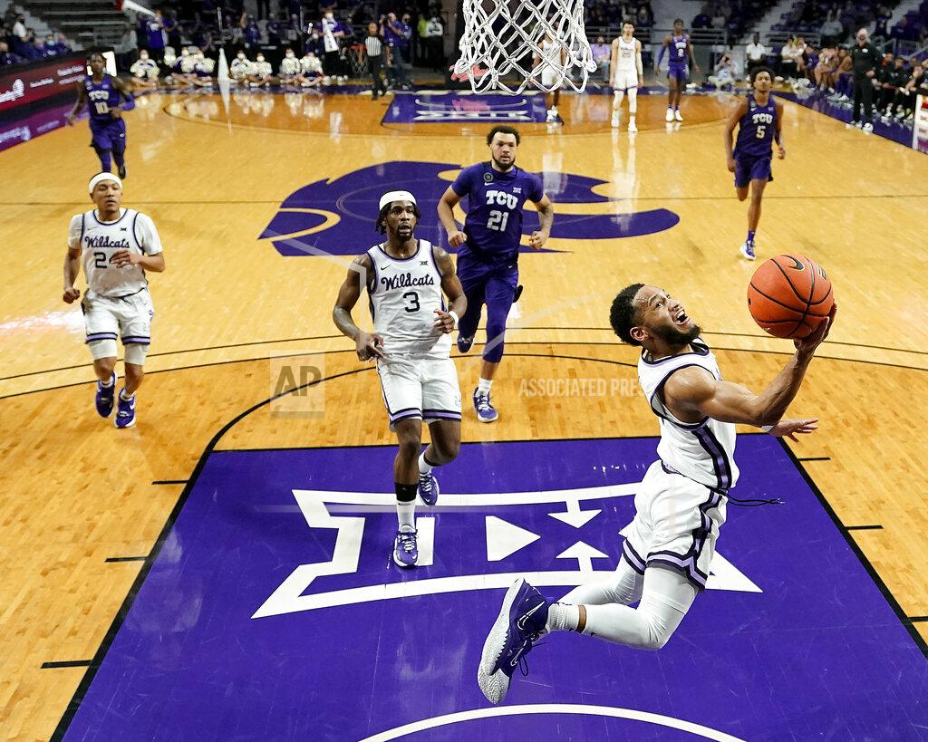 Charlie Riedel Kansas State guard Markquis Nowell puts up a shot during the second half of an NCAA college basketball game against TCU Wednesday, Jan. 12, 2022, in Manhattan, Kan. TCU won 60-57. (AP Photo/Charlie Riedel)