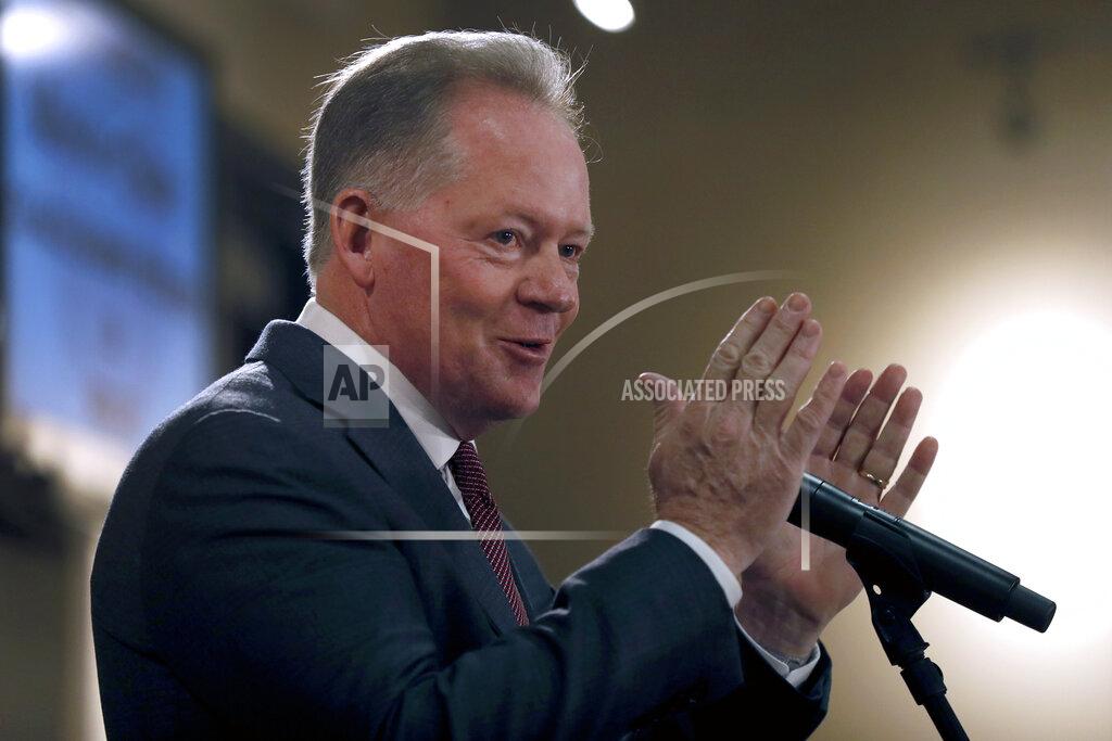 Jeff Roberson Bobby Petrino speaks after being introduced as the new NCAA college football head coach at Missouri State during a news conference Thursday, Jan. 16, 2020, in Springfield, Mo. Petrino has a 119-56 record in 14 seasons at Arkansas, Western Kentucky and Louisville and replaces Dave Steckel who was fired after winning just 13 games in five seasons. (AP Photo/Jeff Roberson)