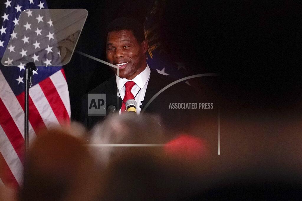 Brynn Anderson U.S. Senate candidate Herschel Walker speaks to supporters during an election night watch party, Tuesday, May 24, 2022, in Atlanta. Walker won the Republican nomination for U.S. Senate in Georgia's primary election. (AP Photo/Brynn Anderson)