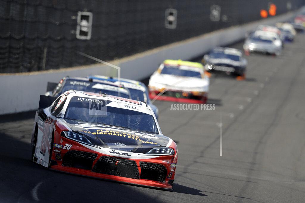 Darron Cummings NASCAR Xfinity Series driver Christopher Bell drives into turn one during the NASCAR Xfinity auto race at the Indianapolis Motor Speedway, Saturday, Sept. 7, 2019 in Indianapolis. (AP Photo/Darron Cummings)