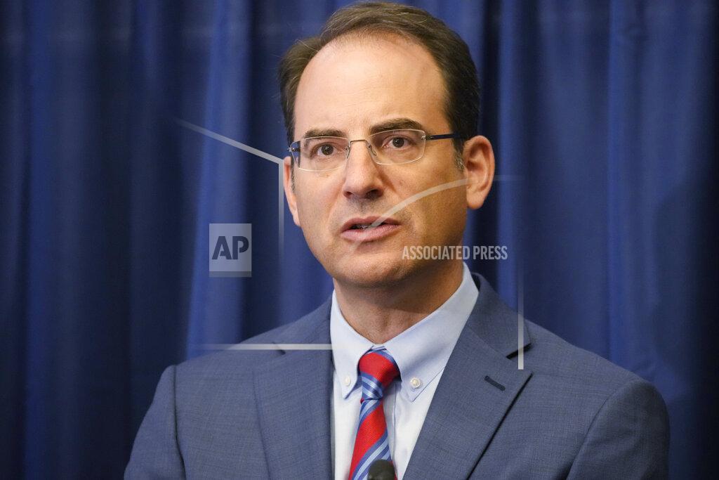 David Zalubowski Colorado Attorney General Phil Weiser speaks at a news conference in Denver, Wednesday, Sept. 15, 2021. Weiser says a civil rights investigation begun amid outrage over the death of Elijah McClain has determined that the Aurora, Colo., Police Department has a pattern of racially-biased policing. (AP Photo/David Zalubowski)