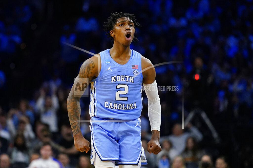Matt Rourke North Carolina's Caleb Love reacts during the second half of a college basketball game against UCLA in the Sweet 16 round of the NCAA tournament, Friday, March 25, 2022, in Philadelphia. (AP Photo/Matt Rourke)