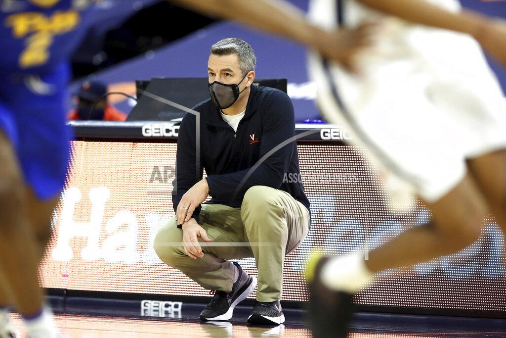 Erin Edgerton Virginia head coach Tony Bennett watches the court during an NCAA college basketball game against Pittsburgh, Saturday, Feb. 6, 2021, in Charlottesville, Va. (Erin Edgerton/The Daily Progress via AP, Pool)