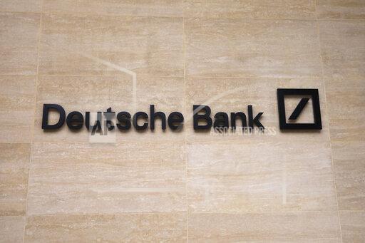 FILE - In this July 8, 2019 file photo, a Deutsche Bank sign and logo are seen on the outside of their building in London. Deutsche Bank saw its net profit increase 6%, to 329 million euros ($381 million), in the third quarter despite a sharp increase in restructuring costs. The bottom line at Germany's largest bank benefited from fewer loans going bad as the economy rebounds from the coronavirus pandemic and credit support from governments and the European Central Bank.
The bank said Wednesday, Oct. 27, 2021 that its years long effort to streamline its business was on track and that 90% of the costs of its transformation were already accounted for. (AP Photo/Natasha Livingstone, file)