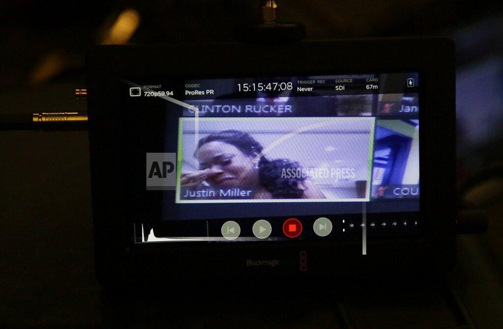 Brynn Anderson On a video conference call, Tomika Miller, widow of Rayshard Brooks speaks to Judge Jane C. Barwick during a bond hearing for former Atlanta police officer Garrett Rolfe on Tuesday, June 30, 2020, in Atlanta. Rolfe, who fatally shot Rayshard Brooks can be free on bond while his case is pending. A judge set a bond of $500,000 for Rolfe, who faces charges including felony murder in the killing of the 27-year-old Black man. Rolfe fatally shot Brooks in the back when Brooks fired a Taser in his direction while running away after a struggle on June 12. (AP Photo/Brynn Anderson, Pool)