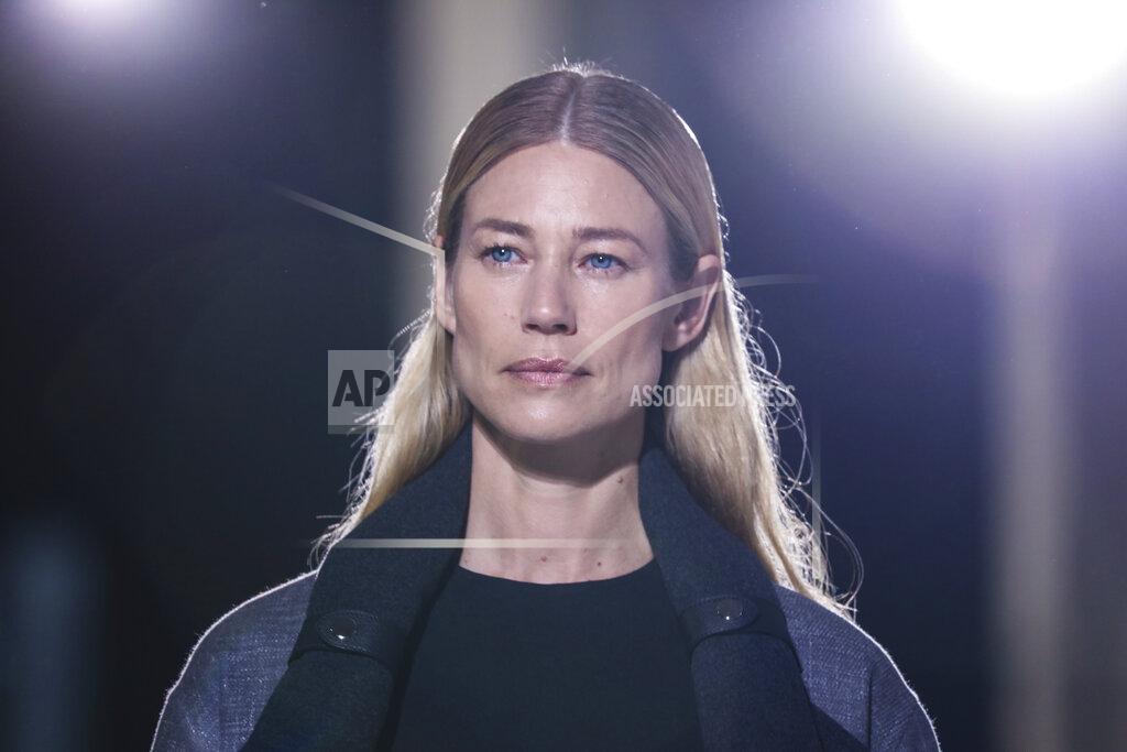 Vianney Le Caer A model wears a creation for the Hermes Spring-Summer 2021 fashion collection, Saturday, Oct. 3, 2020, during Paris fashion week. (Photo by Vianney Le Caer/Invision/AP)