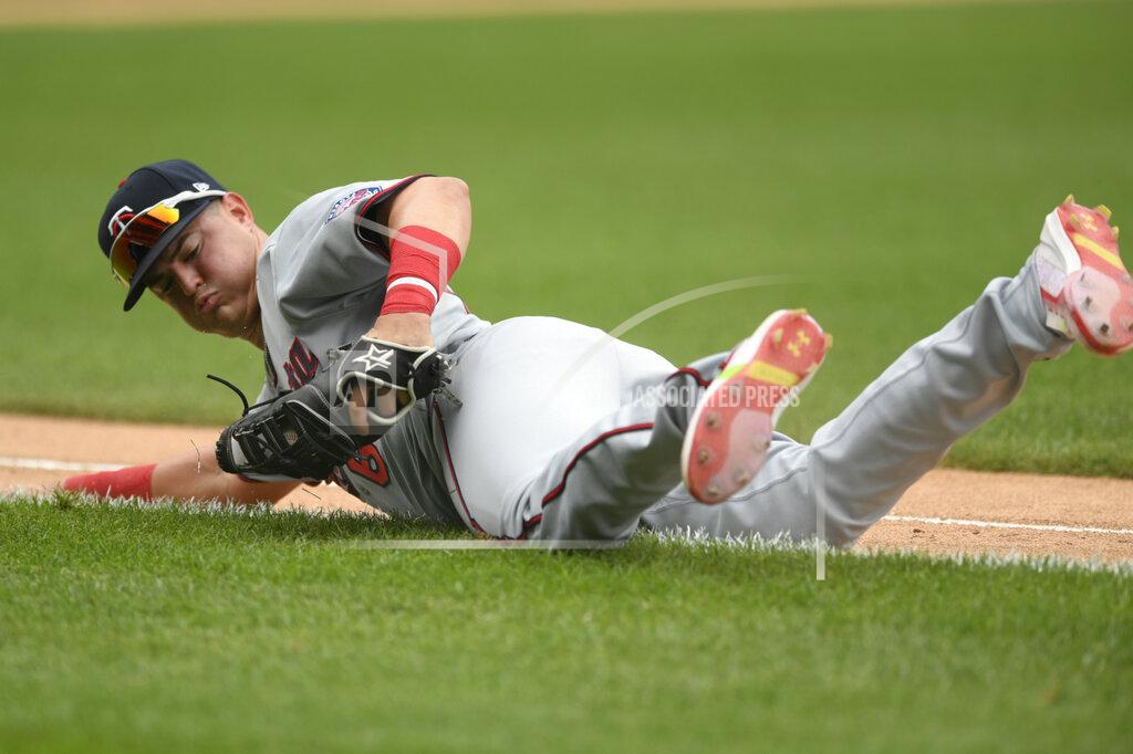 Paul Beaty Minnesota Twins first baseman Jose Miranda catches a foul ball hit by Chicago White Sox's Tim Anderson during the third inning of a baseball game, Wednesday, July 6, 2022, in Chicago. (AP Photo/Paul Beaty)
