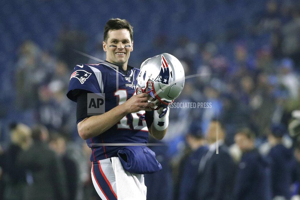 Elise Amendola FILE - In this Jan. 4, 2020, file photo, New England Patriots quarterback Tom Brady warms up before an NFL wild-card playoff football game against the Tennessee Titans in Foxborough, Mass. Tom Brady is an NFL free agent for the first time in his career. The 42-year-old quarterback with six Super Bowl rings said Tuesday morning, March 17, 2020, that he is leaving the New England Patriots. (AP Photo/Elise Amendola, FIle)