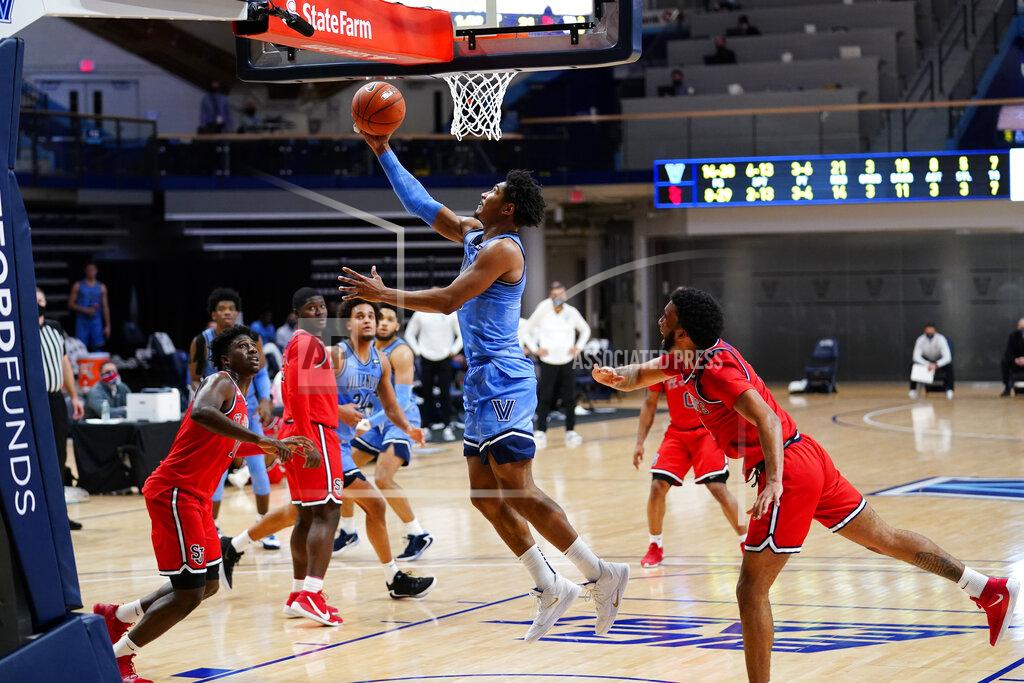 Matt Slocum Villanova's Jermaine Samuels goes up for a shot during the first half of an NCAA college basketball game against St. John's, Tuesday, Feb. 23, 2021, in Villanova, Pa. (AP Photo/Matt Slocum)