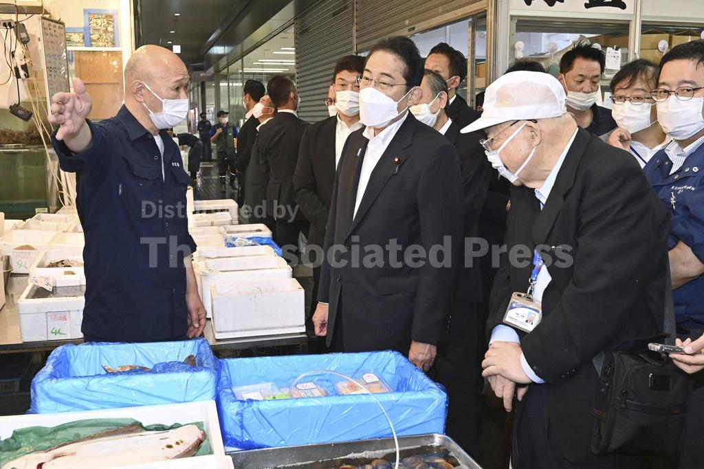 Japan's PM visits fish market, vows to help fisheries hit by China ban ...