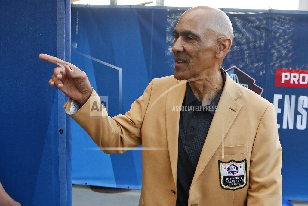 Ron Schwane FILE - In this Aug. 3, 2019, file photo, former NFL player Tony Dungy is introduced before the induction ceremony at the Pro Football Hall of Fame in Canton, Ohio. Pro football is discovering that the spirit of the Rooney Rule is being violated.
NFL Commissioner Roger Goodell made that a point of emphasis in his state of the league speech during Super Bowl week. So count on Goodell finding ways to more strongly implement the policy that requires teams to interview minority candidates for coaching and executive positions.(AP Photo/Ron Schwane, File)