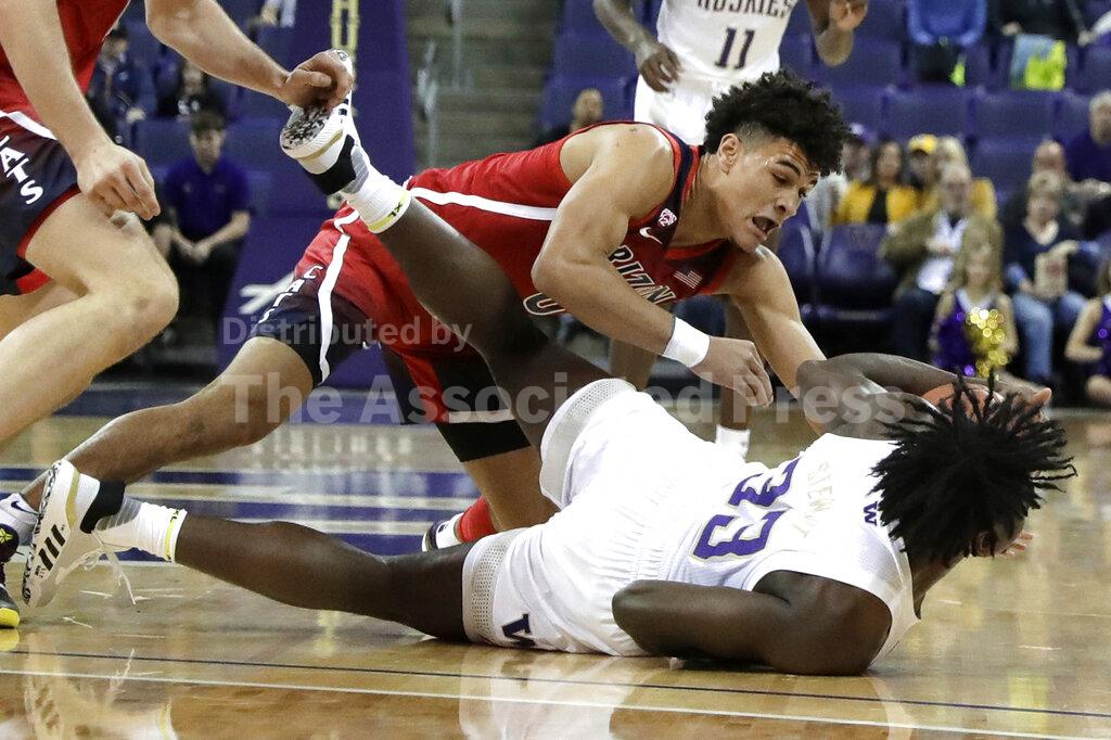 Arizona's freshman guard, Josh Green played very good defense, as he made solid team plays to offset his poor shooting night in his team's win over Washington. (Photo: Ted S. Warren/The Associated Press)