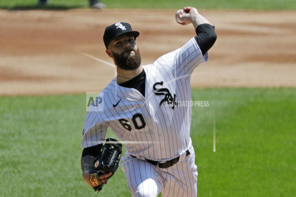 Nam Y. Huh Chicago White Sox starting pitcher Dallas Keuchel throws the ball against the Minnesota Twins during the first inning of a baseball game in Chicago, Saturday, July 25, 2020. (AP Photo/Nam Y. Huh)
