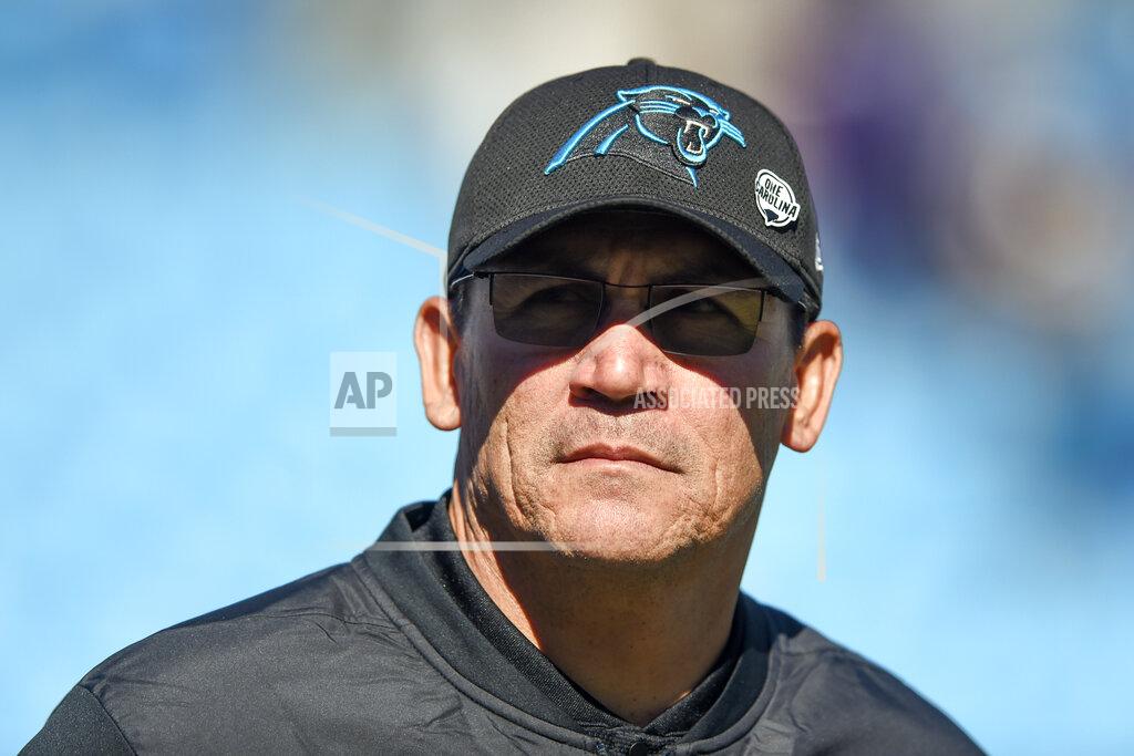 Mike Mccarn FILE - In this Oct. 28, 2018, file photo, Carolina Panthers head coach Ron Rivera walks across the field before an NFL football game against the Baltimore Ravens in Charlotte, N.C. The Washington Redskins have hired Rivera as their new coach on Wednesday, Jan. 1, 2020. (AP Photo/Mike McCarn, FIle)