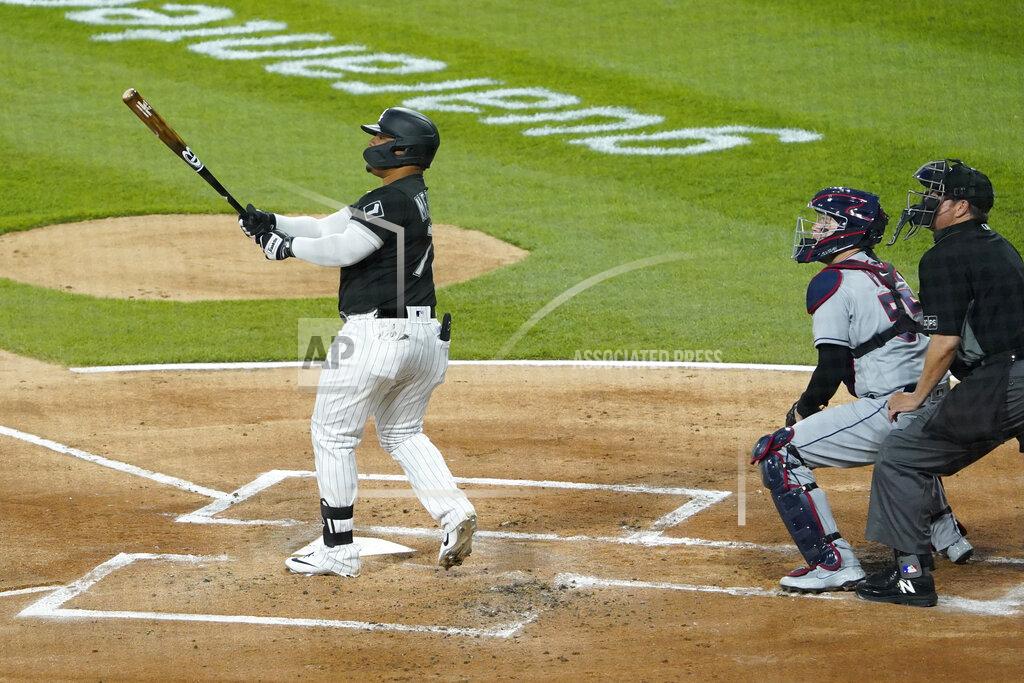 David Banks Chicago White Sox's Yermin Mercedes (73) hits a three-run home run against the Cleveland Indians during the first inning of a baseball game, Wednesday, April, 14, 2021, in Chicago. (AP Photo/David Banks)