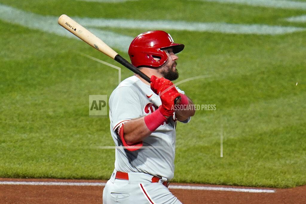 Gene J. Puskar Philadelphia Phillies' Kyle Schwarber follows through on an RBI-single off Pittsburgh Pirates relief pitcher Wil Crowe during the seventh inning of a baseball game in Pittsburgh, Friday, July 29, 2022. (AP Photo/Gene J. Puskar)