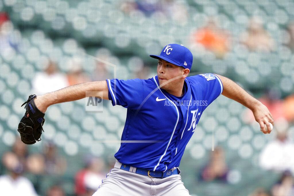 Carlos Osorio Kansas City Royals relief pitcher Kris Bubic throws during the fourth inning of a baseball game against the Detroit Tigers, Thursday, May 13, 2021, in Detroit. (AP Photo/Carlos Osorio)
