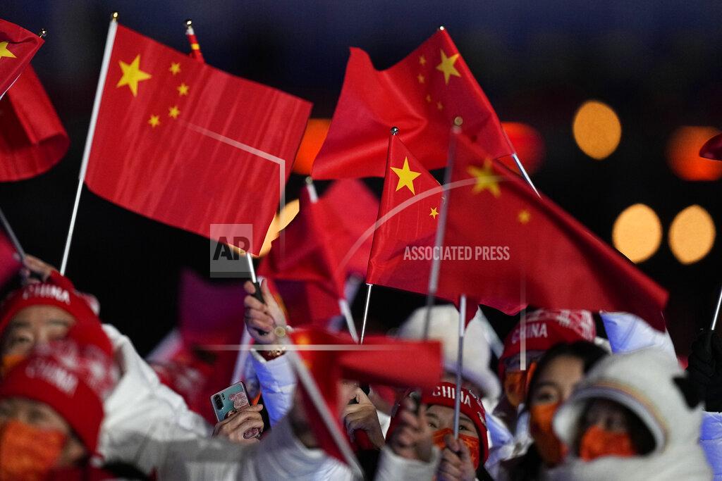 Jae C. Hong Athletes from China march into the stadium during the closing ceremony of the 2022 Winter Olympics, Sunday, Feb. 20, 2022, in Beijing. (AP Photo/Jae C. Hong)