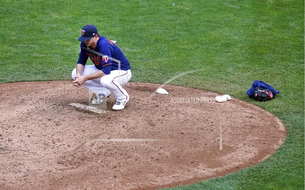 Jim Mone Minnesota Twins pitcher Jake Odorizzi spends a few moments alone on the mound after the 2020 season ended as the Twins lost the American League wild-card series to the Houston Astros, Wednesday, Sept. 30, 2020, in Minneapolis. The Astros beat them 3-1 in Game 2, Odorizzi did not pitch in the series. (AP Photo/Jim Mone)