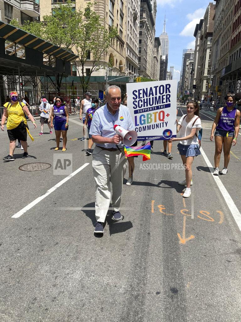 Chuck Schumer at the LGBTQ Pride Celebration in NYC - 6/27/21