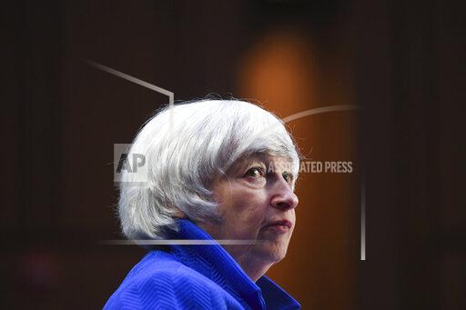 Treasury Secretary Janet Yellen appears before a Senate Banking, Housing and Urban Affairs Committee hearing on the CARES Act on Capitol Hill, Tuesday, Sept. 28, 2021 in Washington. (Matt McClain/The Washington Post via AP, Pool)