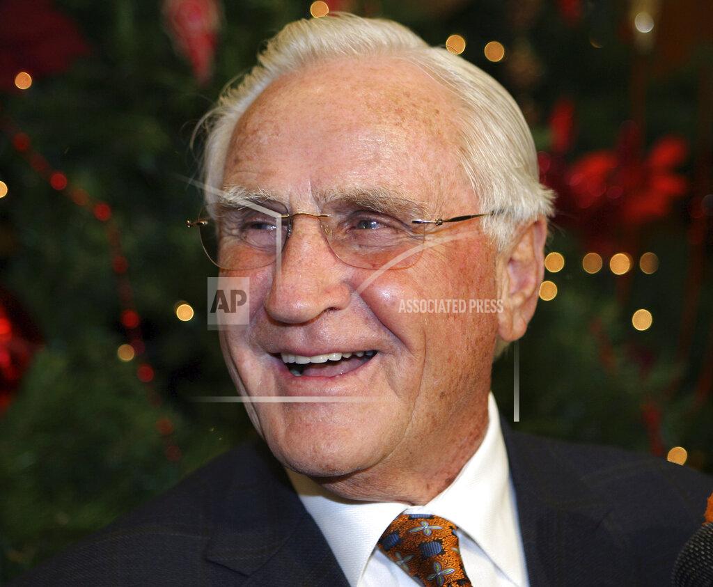 Jeffrey M. Boan FILE - In this Jan. 2, 2010, file photo, former Miami Dolphins head coach Don Shula smiles during his 80th birthday party at Land Shark Stadium in Miami. Shula, who won the most games of any NFL coach and led the Miami Dolphins to the only perfect season in league history, died Monday, May 4, 2020, at his South Florida home, the team said. He was 90. (AP Photo/Jeffrey M. Boan, File)