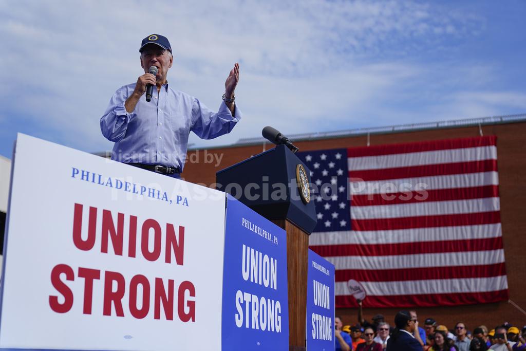Biden celebrates unions and job creation during a Phila... - Vimarsana News