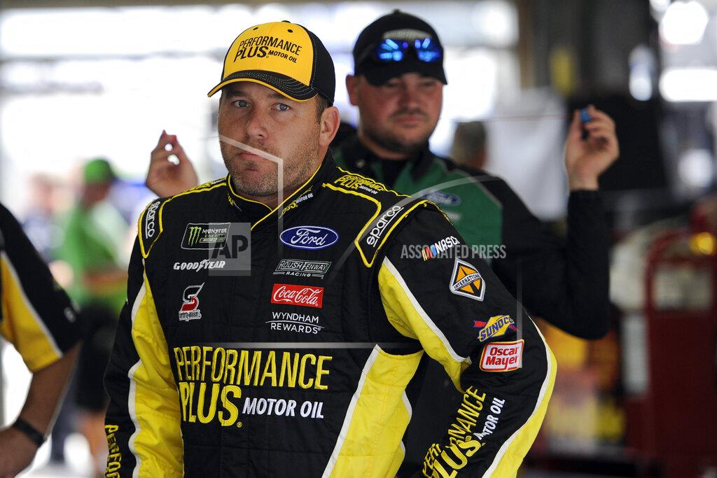 Mike Mccarn Ryan Newman waits during practice for Sunday's NASCAR Cup Series auto race at Charlotte Motor Speedway in Concord, N.C., Saturday, Sept. 28, 2019. (AP Photo/Mike McCarn)