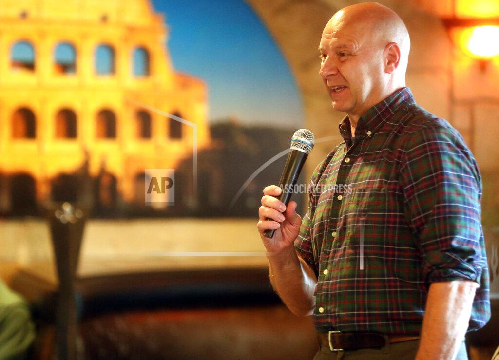John Haeger State Sen. Doug Mastriano, R-District 33, a Republican gubernatorial candidate, addresses supporters during a campaign stop at Alfredo's Brick Oven Pizza in Hazleton Pa., on Friday, May 13, 2022.(John Haeger/Standard-Speaker via AP)