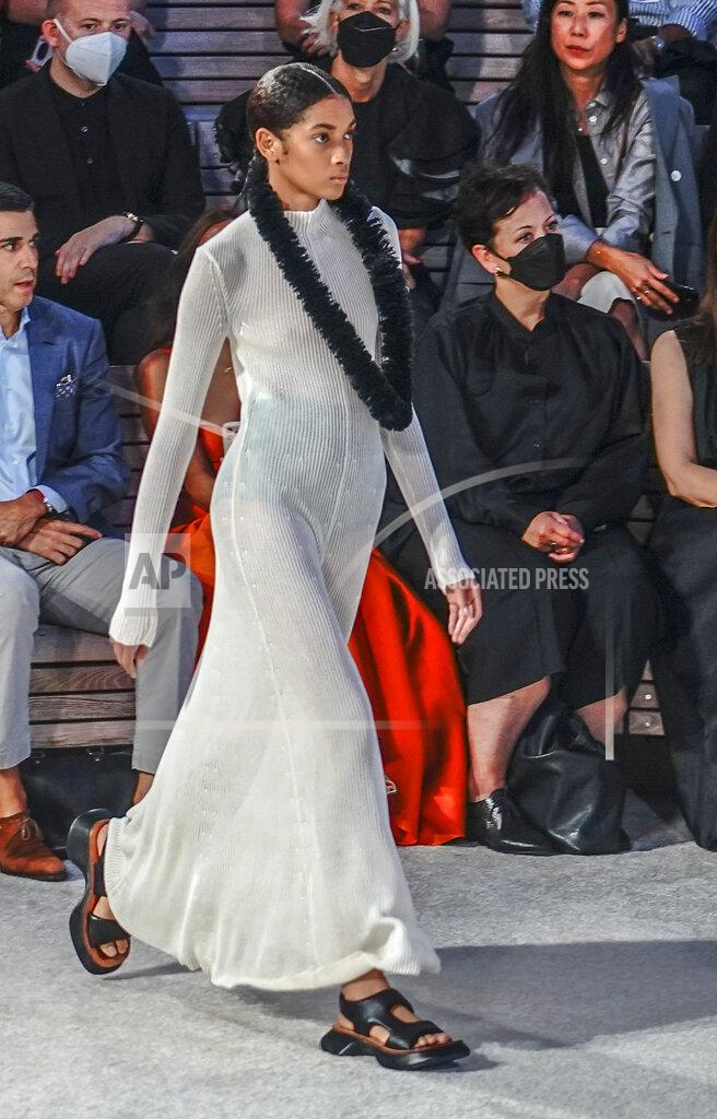 Bebeto Matthews The latest fashion from Proenza Schouler is modeled during New York's Fashion Week, Wednesday, Sept. 8, 2021. (AP Photo/Bebeto Matthews)
