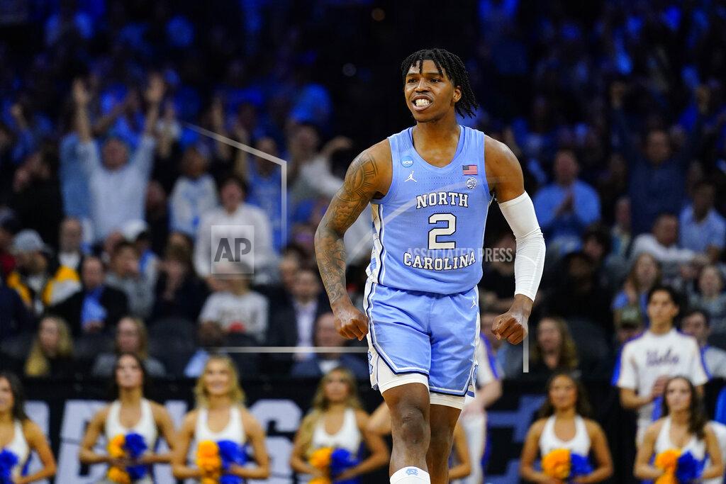 Matt Rourke North Carolina's Caleb Love reacts during the second half of a college basketball game against UCLA in the Sweet 16 round of the NCAA tournament, Friday, March 25, 2022, in Philadelphia. (AP Photo/Matt Rourke)