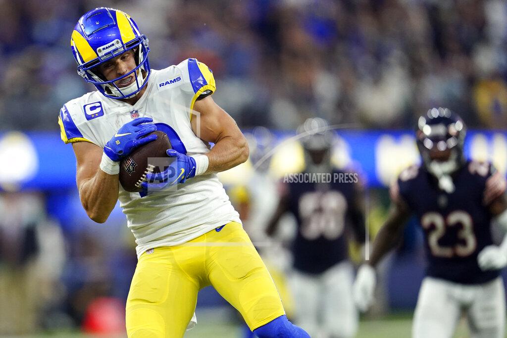 Marcio Jose Sanchez Los Angeles Rams wide receiver Cooper Kupp hauls in a pass on his way to scoring a touchdown during the second half of an NFL football game against the Chicago Bears, Sunday, Sept. 12, 2021, in Inglewood, Calif. (AP Photo/Marcio Jose Sanchez)