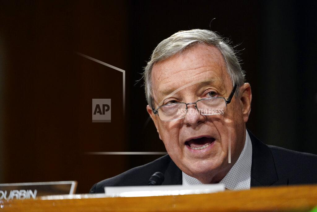 Susan Walsh Sen. Dick Durbin, D-Ill., speaks during a Senate Judiciary Committee hearing on Capitol Hill in Washington, Tuesday, Nov. 10, 2020, on a probe of the FBI's Russia investigation. (AP Photo/Susan Walsh, Pool)