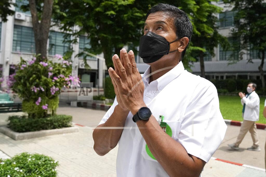 Sakchai Lalit Bangkok governor independent candidate Chadchart Sittipunt prays to a Buddhist statue during an election campaign in Bangkok, Thailand, Tuesday, May 17, 2022. Residents of the Thai capital Bangkok will cast their ballots for the city’s leader Sunday in a vote seen as a barometer of the public mood ahead of an approaching general election. (AP Photo/Sakchai Lalit)