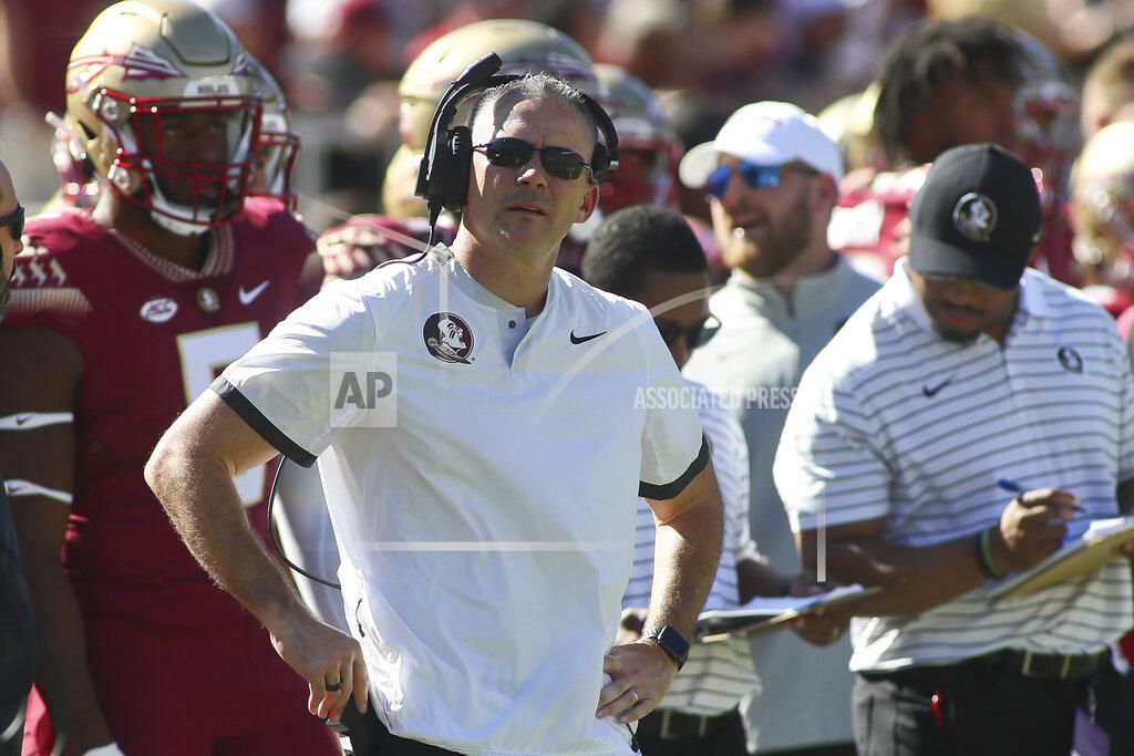 Phil Sears Florida State head coach Mike Norvell reacts after a Wake Forest touchdown in the first half of an NCAA college football game Saturday, Oct. 1, 2022, in Tallahassee, Fla. (AP Photo/Phil Sears)