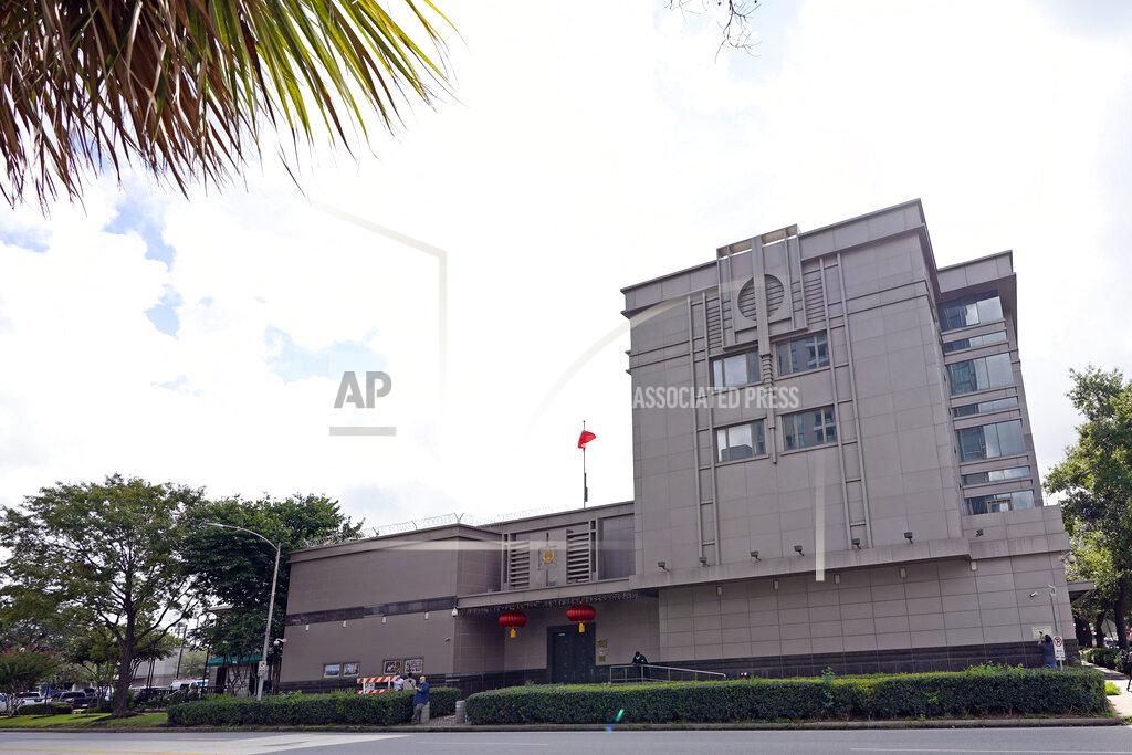 David J. Phillip The Chinese Consulate is shown Thursday, July 23, 2020, in Houston. China says “malicious slander" is behind an order by the U.S. government to close its consulate in Houston, and maintains that its officials have never operated outside ordinary diplomatic norms. (AP Photo/David J. Phillip)