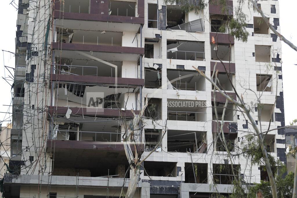 Hassan Ammar A damage is seen after a massive explosion in Beirut, Lebanon, Wednesday, Aug. 5, 2020. The explosion flattened much of a port and damaged buildings across Beirut, sending a giant mushroom cloud into the sky. In addition to those who died, more than 3,000 other people were injured, with bodies buried in the rubble, officials said.(AP Photo/Hassan Ammar)