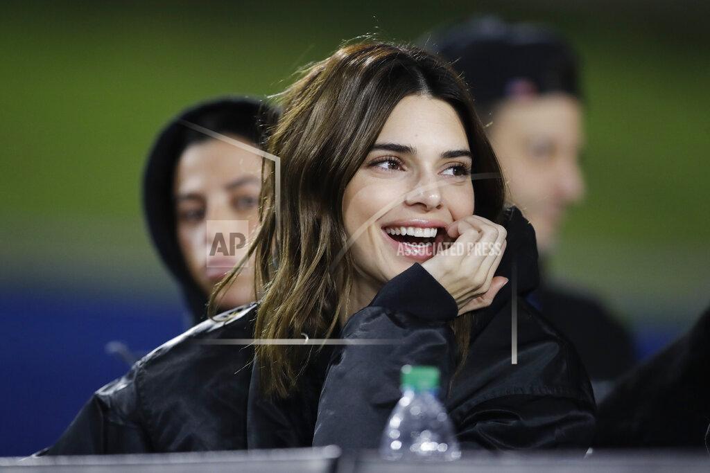 Marcio Jose Sanchez Kendall Jenner watches during the second half of an NFL football game between the Los Angeles Rams and the Baltimore Ravens Monday, Nov. 25, 2019, in Los Angeles. (AP Photo/Marcio Jose Sanchez)
