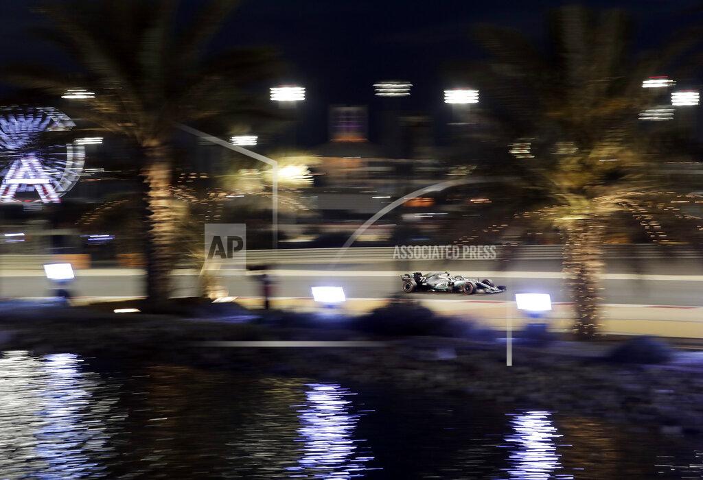 Hassan Ammar Mercedes driver Valtteri Bottas of Finland steers his car during the qualifying session at the Formula One Bahrain International Circuit in Sakhir, Bahrain, Saturday, March 30, 2019. The Bahrain Formula One Grand Prix will take place on Sunday. (AP Photo/Hassan Ammar)