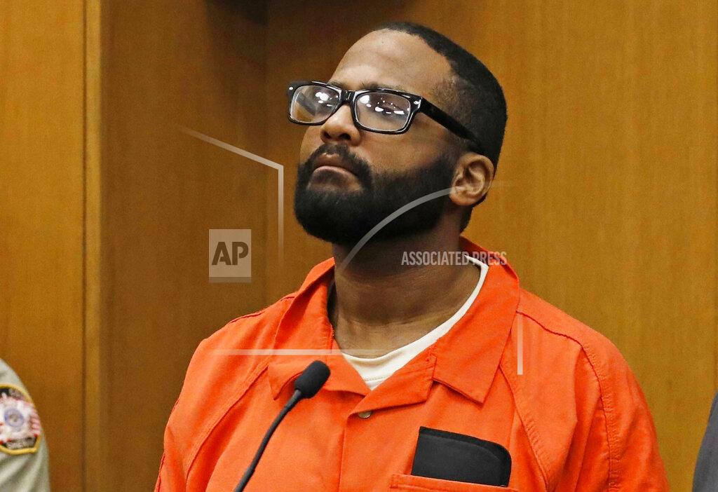 FILE - In this March 12, 2018, file photo, Willie Cory Godbolt listens during his arraignment in Brookhaven, Miss. Godbolt is going on trial in the shooting deaths of eight people in Mississippi. Opening arguments are set for Saturday, Feb. 15, 2020 in the case of 37-year-old Willie Cory Godbolt. He has pleaded not guilty to multiple charges, including four counts of capital murder and four counts of murder. (AP Photo/Rogelio V. Solis, File)