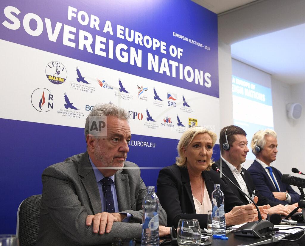 Gerolf Annemans Marine Le Pen Tomio Okamura Geert Wilders Buy Photos Ap Images Detailview