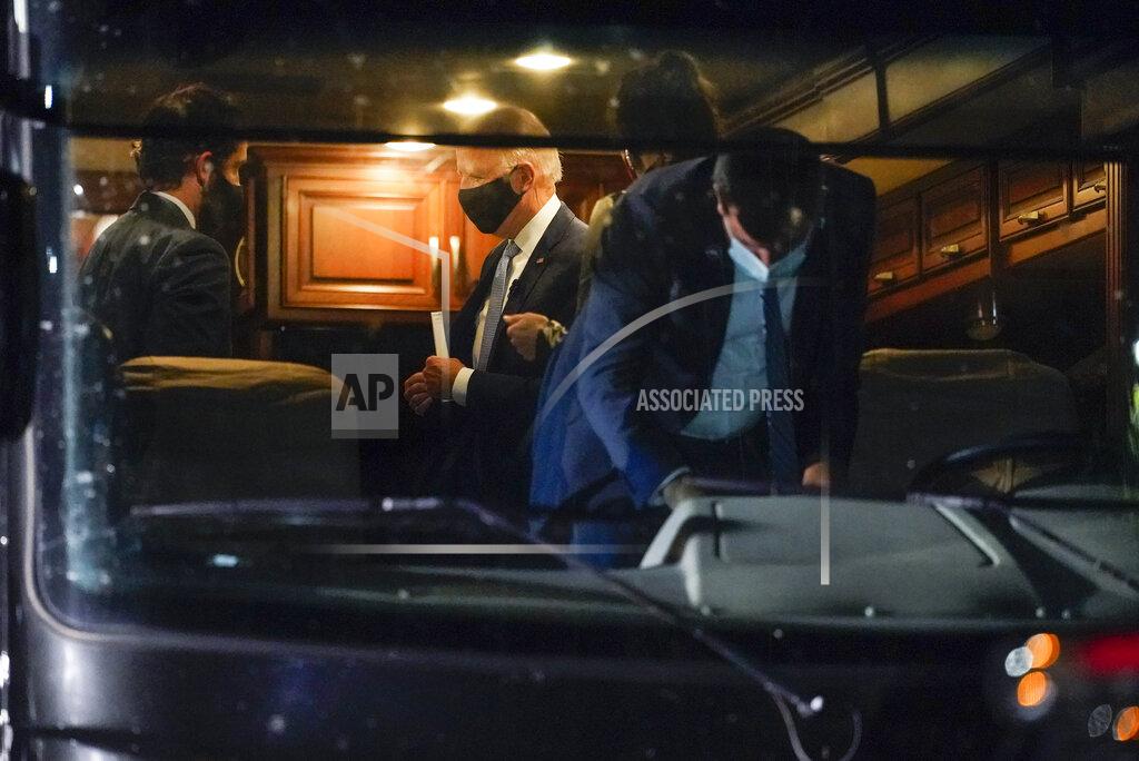 Carolyn Kaster Democratic presidential candidate former Vice President Joe Biden prepares for a CNN town hall moderated by Anderson Cooper in Moosic, Pa., Thursday, Sept. 17, 2020. (AP Photo/Carolyn Kaster)