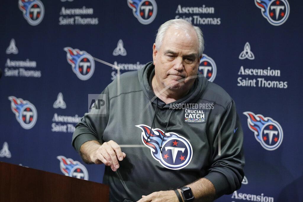 Mark Humphrey Tennessee Titans defensive coordinator Dean Pees leaves the podium after announcing he will be retiring from football Monday, Jan. 20, 2020, in Nashville, Tenn. Pees just finished his second season with the Titans as defensive coordinator, and his 47th year in coaching. (AP Photo/Mark Humphrey)