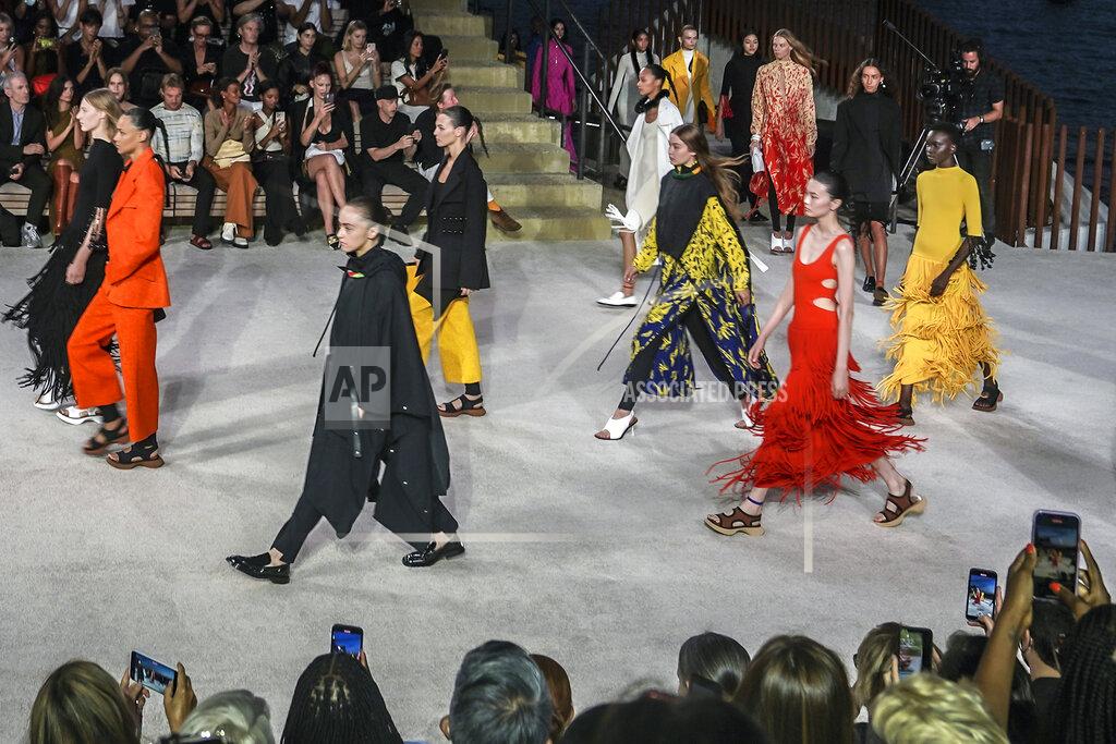 Bebeto Matthews The latest fashion from Proenza Schouler is modeled during New York's Fashion Week, Wednesday Sept. 8, 2021. (AP Photo/Bebeto Matthews)