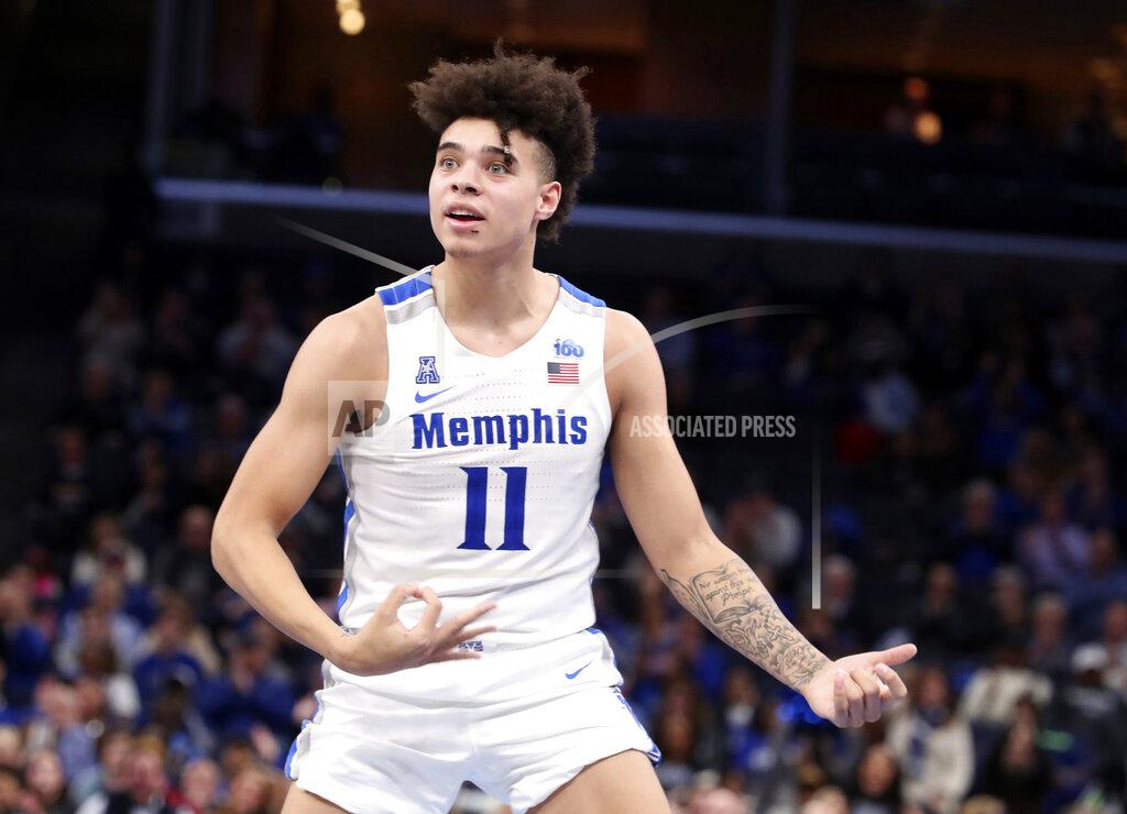 Karen Pulfer Focht Memphis guard Lester Quinones celebrates after a basket in the second half of an NCAA college basketball game against Tulane, Monday, Dec. 30, 2019, in Memphis, Tenn. (AP Photo/Karen Pulfer Focht)
